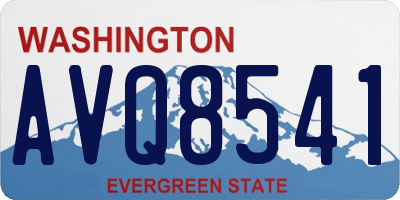 WA license plate AVQ8541