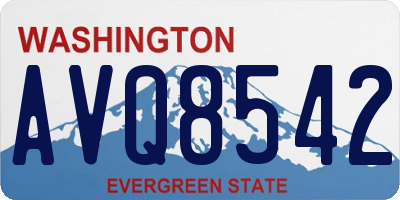 WA license plate AVQ8542