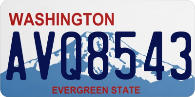 WA license plate AVQ8543