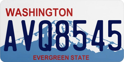 WA license plate AVQ8545