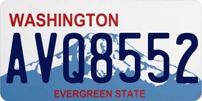WA license plate AVQ8552