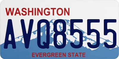 WA license plate AVQ8555