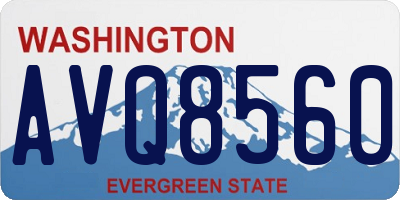 WA license plate AVQ8560