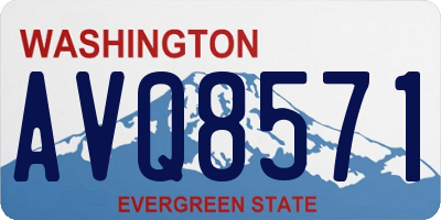 WA license plate AVQ8571