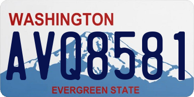WA license plate AVQ8581
