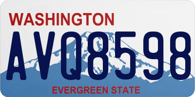 WA license plate AVQ8598