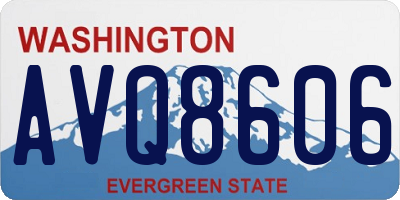WA license plate AVQ8606
