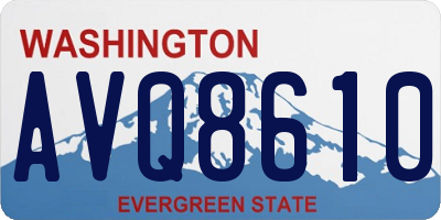WA license plate AVQ8610