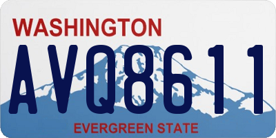 WA license plate AVQ8611