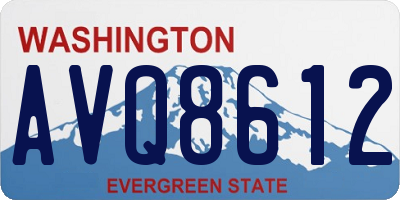 WA license plate AVQ8612