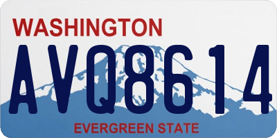 WA license plate AVQ8614
