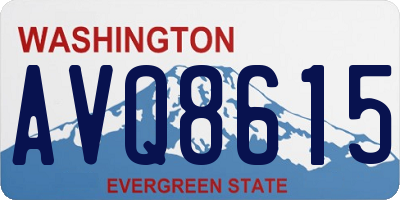 WA license plate AVQ8615