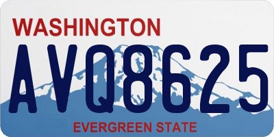 WA license plate AVQ8625