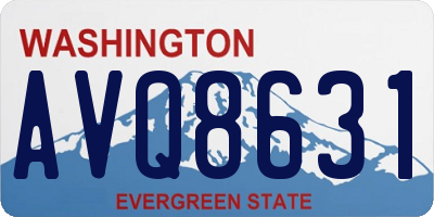 WA license plate AVQ8631