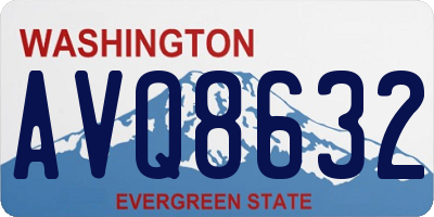 WA license plate AVQ8632