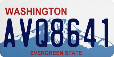 WA license plate AVQ8641