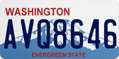 WA license plate AVQ8646