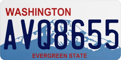 WA license plate AVQ8655