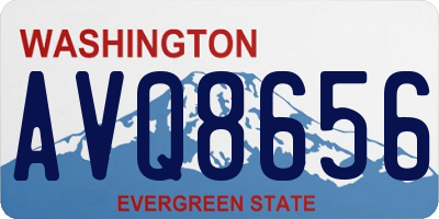 WA license plate AVQ8656