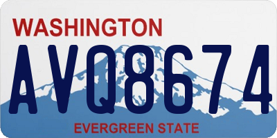 WA license plate AVQ8674