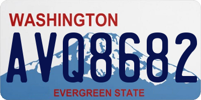 WA license plate AVQ8682