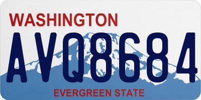 WA license plate AVQ8684
