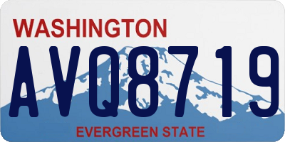 WA license plate AVQ8719