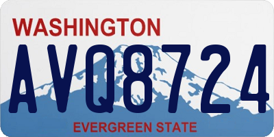 WA license plate AVQ8724
