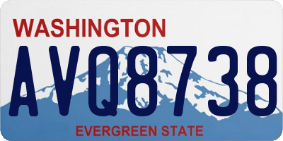 WA license plate AVQ8738