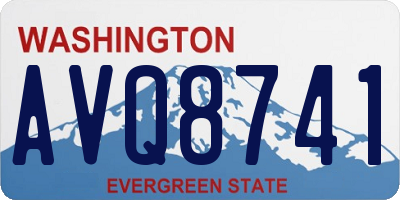 WA license plate AVQ8741