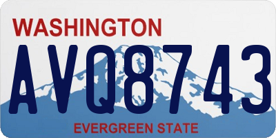 WA license plate AVQ8743