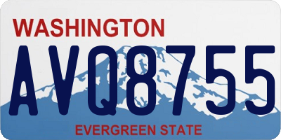 WA license plate AVQ8755