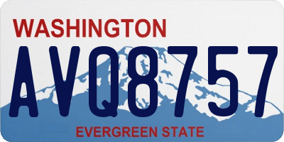 WA license plate AVQ8757