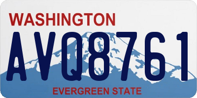 WA license plate AVQ8761