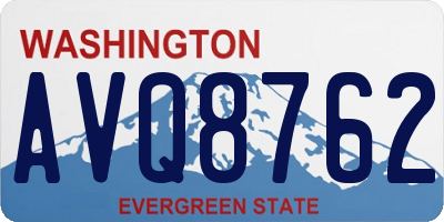 WA license plate AVQ8762