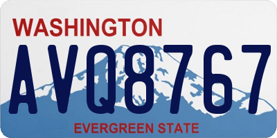 WA license plate AVQ8767