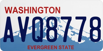 WA license plate AVQ8778
