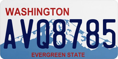 WA license plate AVQ8785