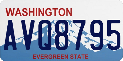 WA license plate AVQ8795