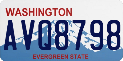 WA license plate AVQ8798