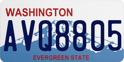 WA license plate AVQ8805