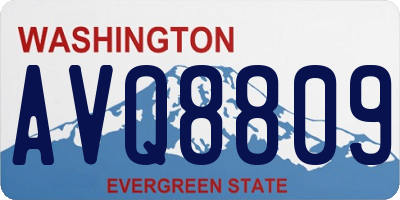 WA license plate AVQ8809