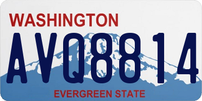 WA license plate AVQ8814