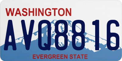 WA license plate AVQ8816