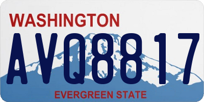 WA license plate AVQ8817
