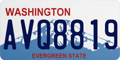 WA license plate AVQ8819