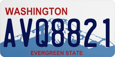 WA license plate AVQ8821