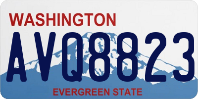WA license plate AVQ8823