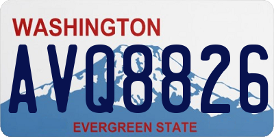 WA license plate AVQ8826