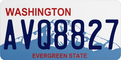 WA license plate AVQ8827